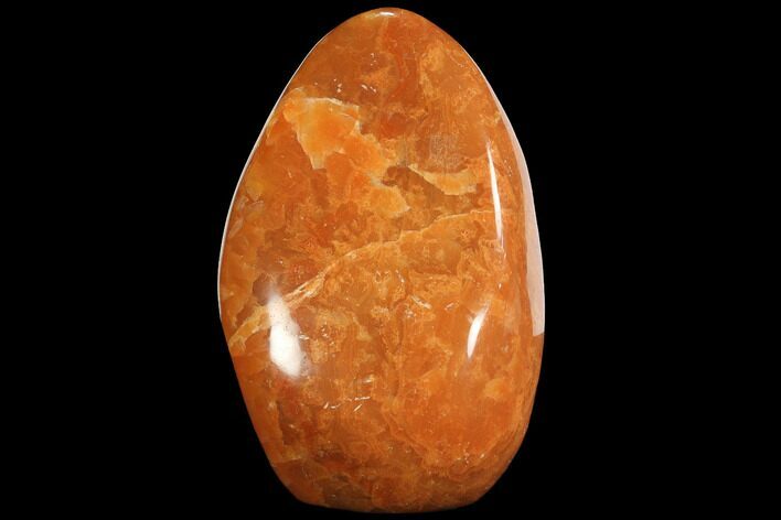 Polished, Orange Calcite Freeform - Madagascar #109628